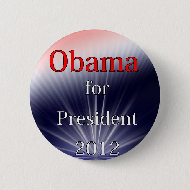 Barack Obama For President Dulled Explosion Button (Front)