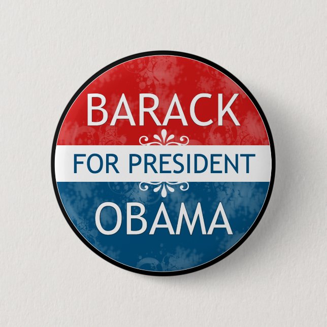Barack Obama for president pin (Front)
