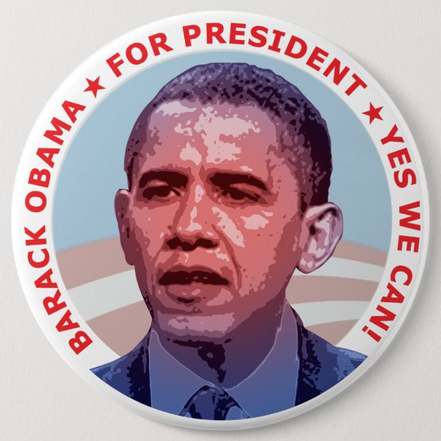 Barack Obama for President Pinback Button (Front)