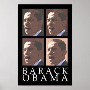 Barack Obama Four Portrait Poster
