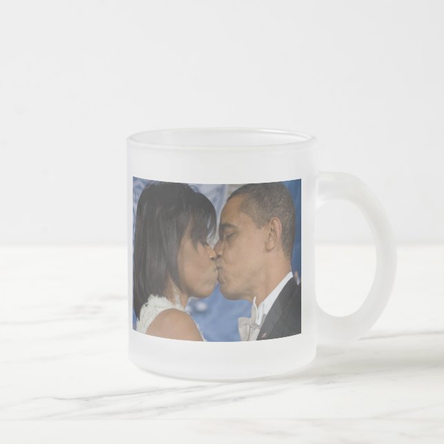 Barack Obama Frosted Glass Coffee Mug (Right)