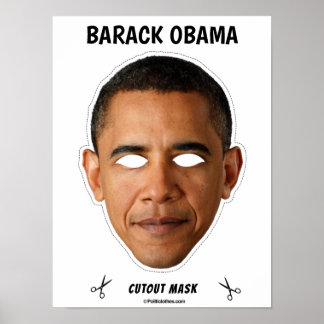 BARACK OBAMA Halloween Mask Poster