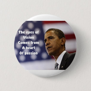 Barack Obama heart of passion Pinback Button