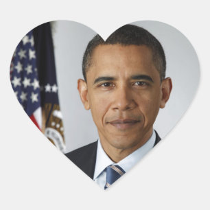 Barack Obama Heart Sticker