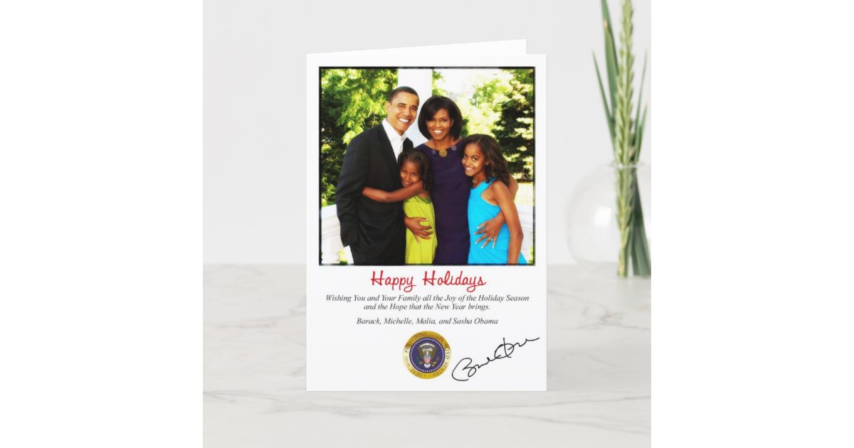 Barack Obama Holiday Christmas Card Zazzle Barack Obama Holiday Christmas Card Zazzle