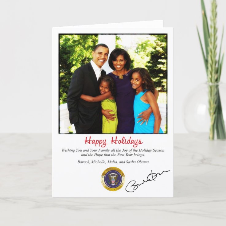 Barack Obama Holiday Christmas Card Zazzle