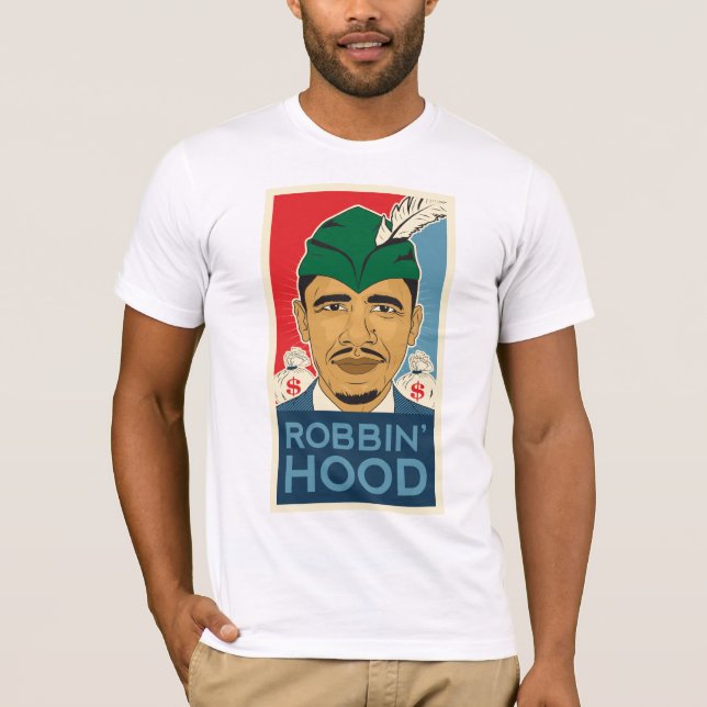 Barack Obama Hood Robin Hood Tee! ObamaHood.org T-Shirt (Front)