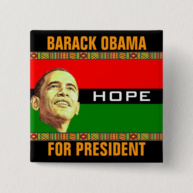 Barack Obama Hope Pinback Button (Front)