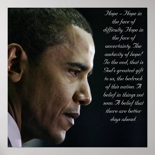 Barack Obama Hope Poster (Front)