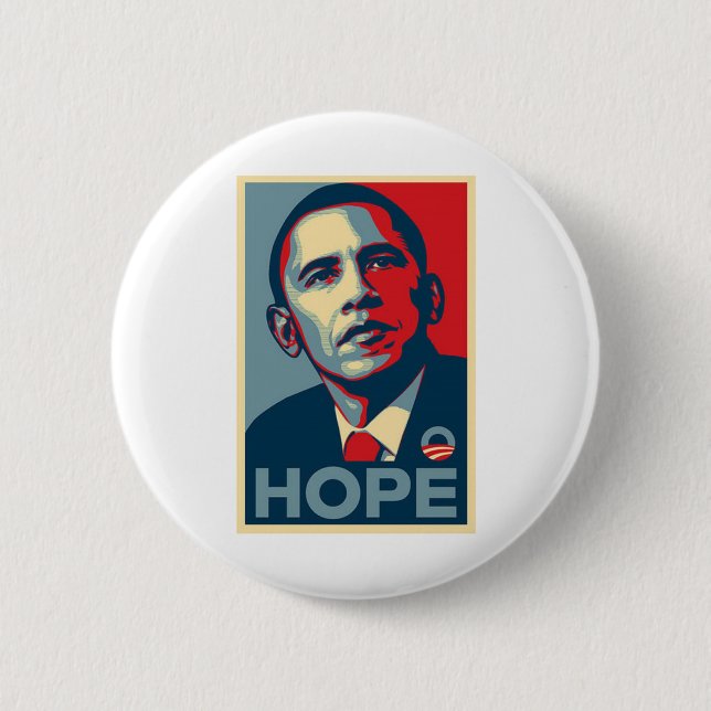 Barack Obama Hope Poster Button (Front)