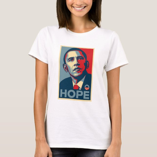 Barack Obama Hope Poster T-Shirt (Front)