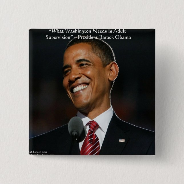 Barack Obama & Humor Quote Gifts & Cards Button (Front)