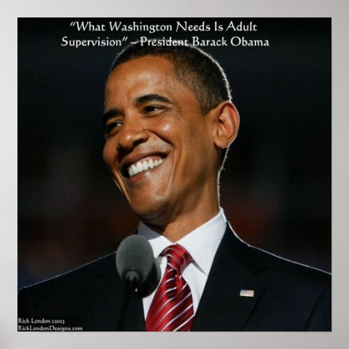Barack Obama  Humor Quote Poster