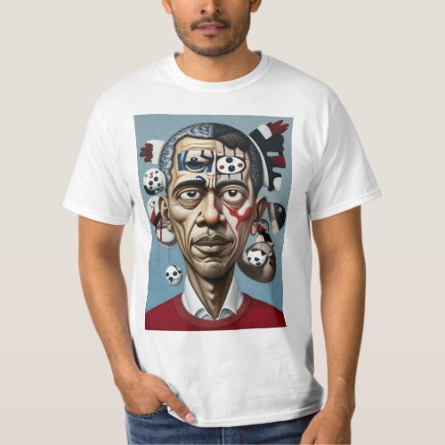 Barack Obama Iconic Leadership in Abstract Design T_Shirt