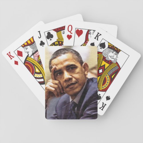BARACK OBAMA IN THOUGHT playing cards