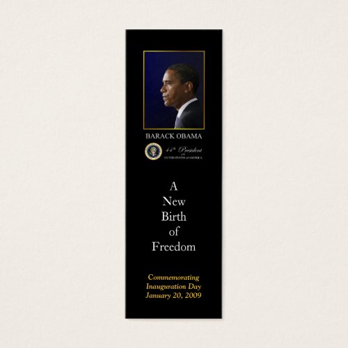 Barack Obama Inauguration Profile Business Card Template