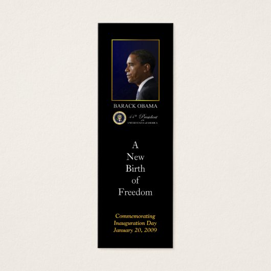 Barack Obama Inauguration Profile (Front)