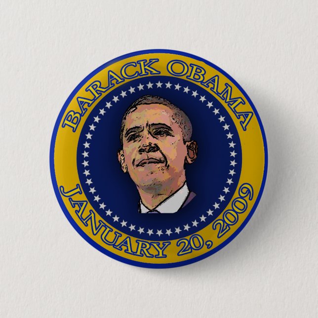 Barack Obama Inauguration Seal Souvenir Button (Front)