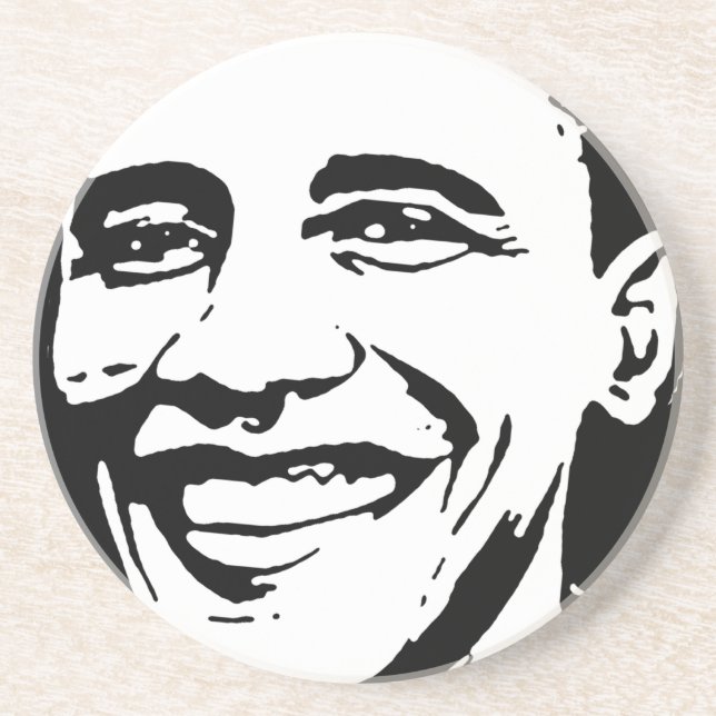 BARACK OBAMA INK ART COASTER (Front)