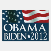 Barack Obama Joe Biden in 2012 Yard Sign (Back)