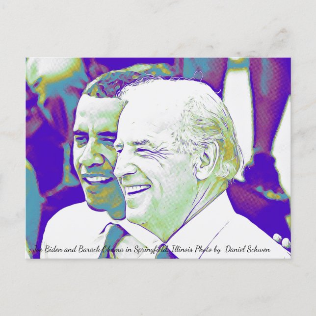Barack Obama & Joe Biden Photo Postcard (Front)