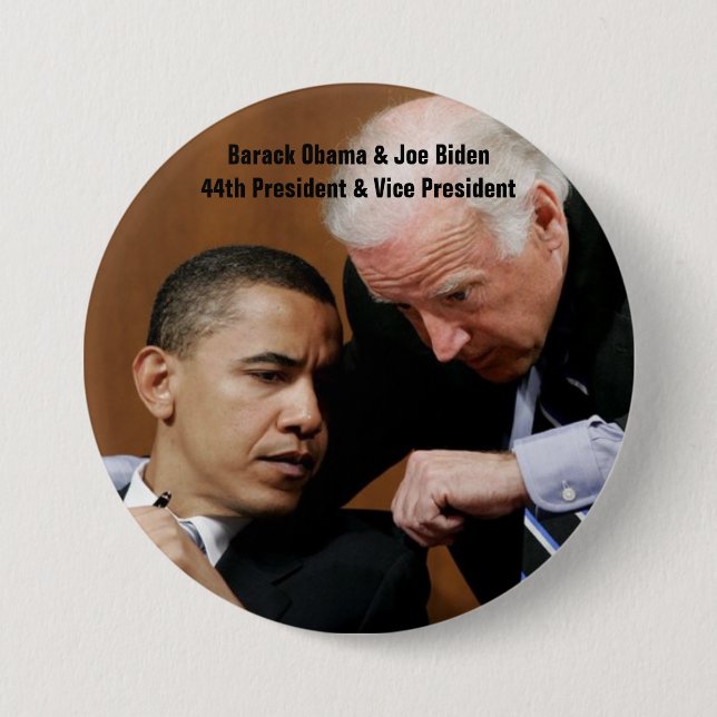 Barack Obama & Joe Biden Pinback Button (Front)