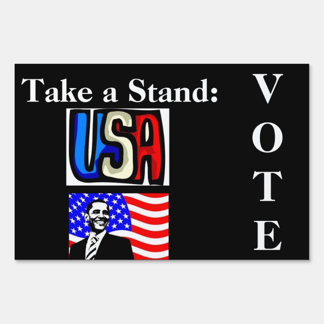 Barack Obama Lawn Sign (Back)