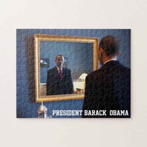 Barack Obama Mirror Reflection Jigsaw Puzzle