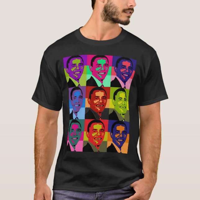 Barack Obama multi colored T-Shirt (Front)