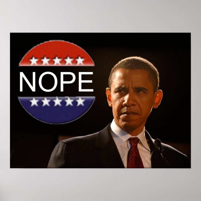 Barack Obama Nope print