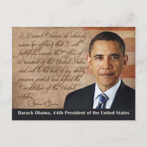 Barack Obama Oath of Office Postcard