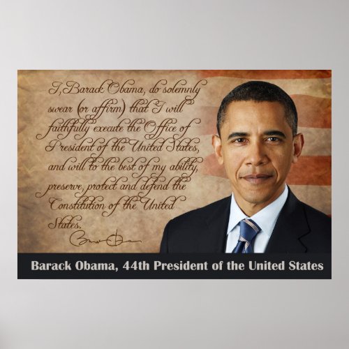 Barack Obama Oath of Office Poster