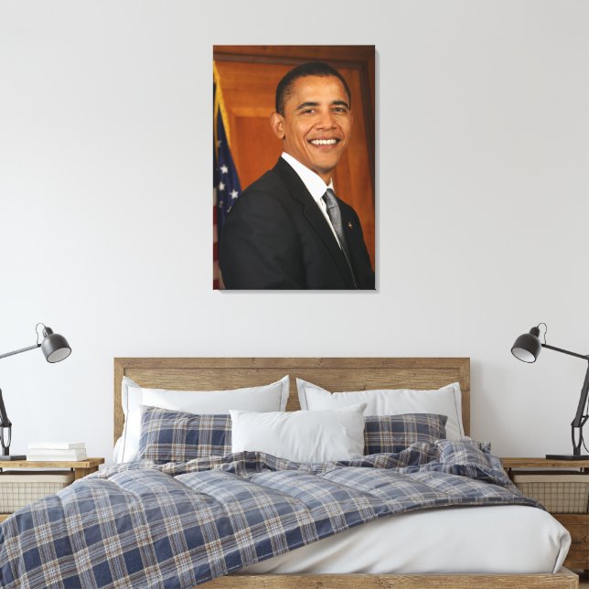 Barack Obama Official Portrait Canvas Print Zazzle