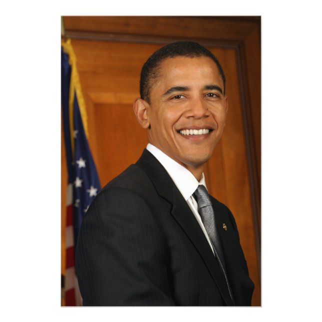 Barack Obama Official Portrait Photo Print (Front)