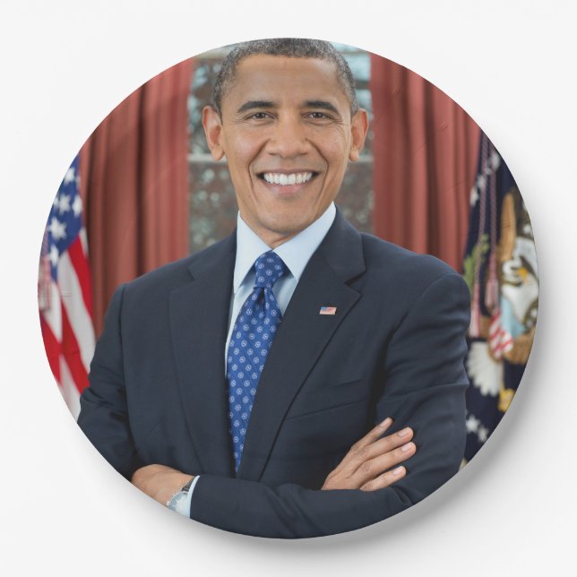 Barack Obama Paper Plates (Front)