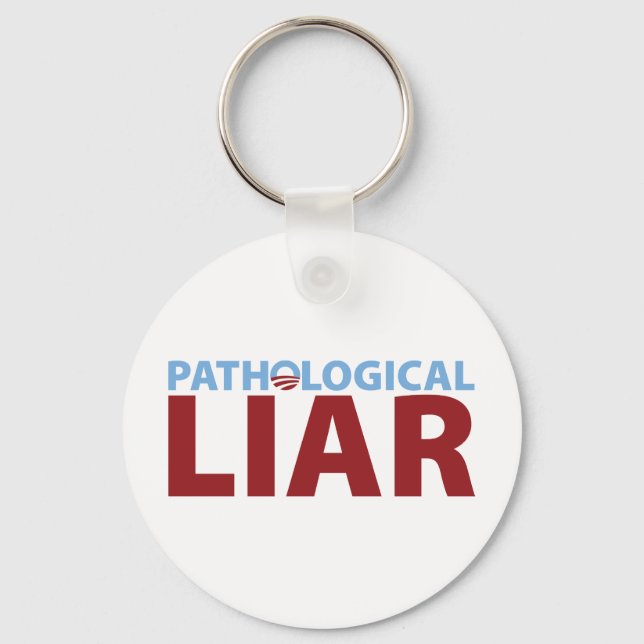 Barack Obama: Pathological Liar Keychain (Front)