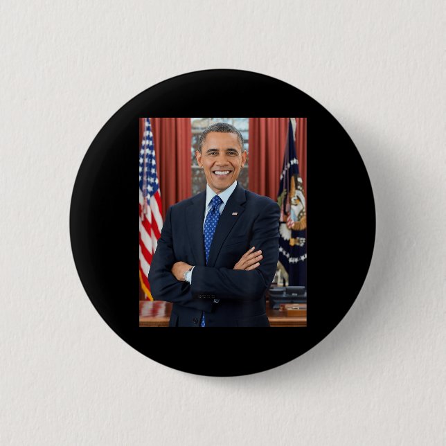 Barack Obama Photo 44th President Potus Patriotic  Button (Front)