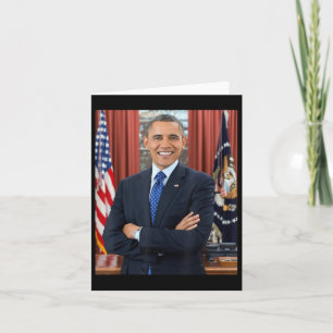 Barack Obama Photo 44th President Potus Patriotic  Card