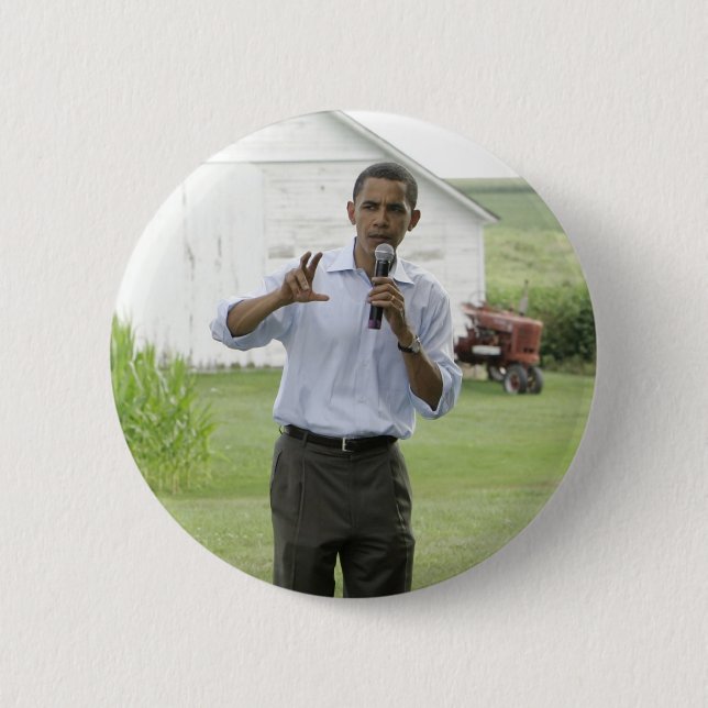 Barack Obama Pinback Button (Front)