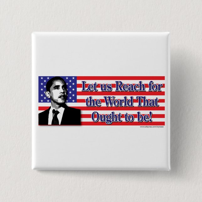 Barack Obama Pinback Button (Front)
