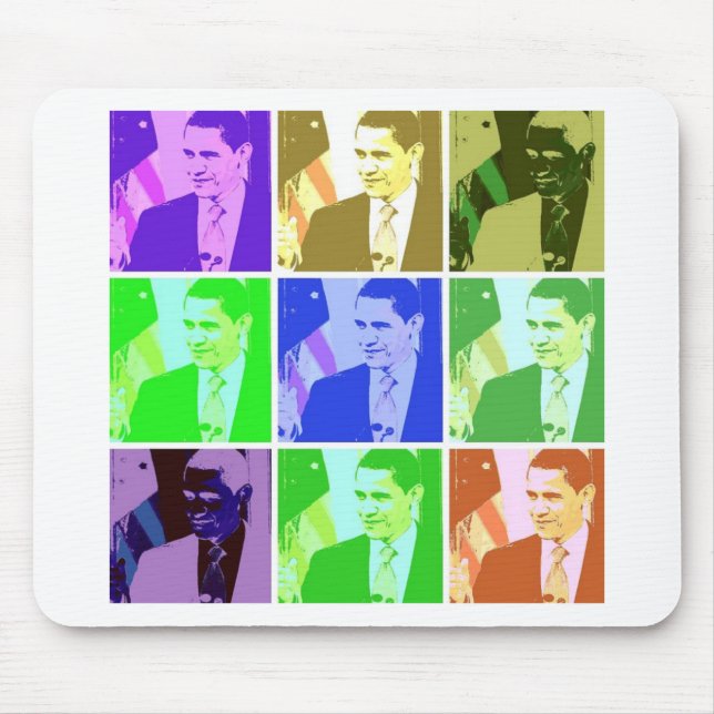 Barack Obama Pop Art Mouse Pad (Front)