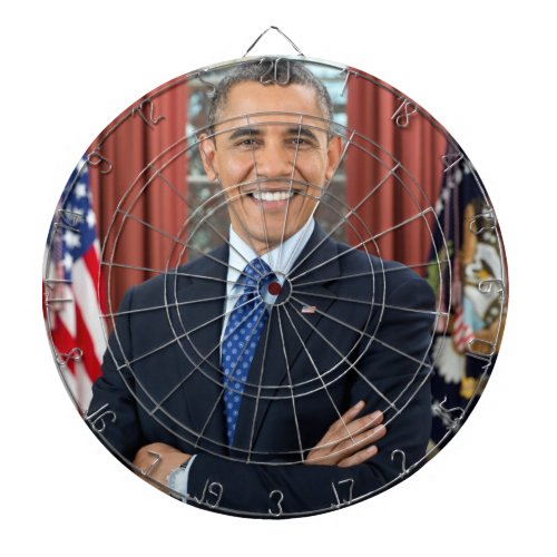 Barack Obama portrait Dart Board