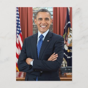 Barack Obama Portrait Postcard by Argos_Photography at Zazzle
