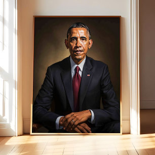 Barack Obama Poster Art Print, US President Wall 