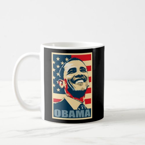 Barack Obama President 44 American Flag Happy Demo Coffee Mug
