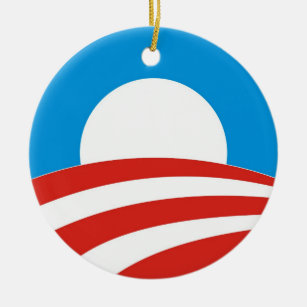barack obama president usa logo elections 2012 ceramic ornament