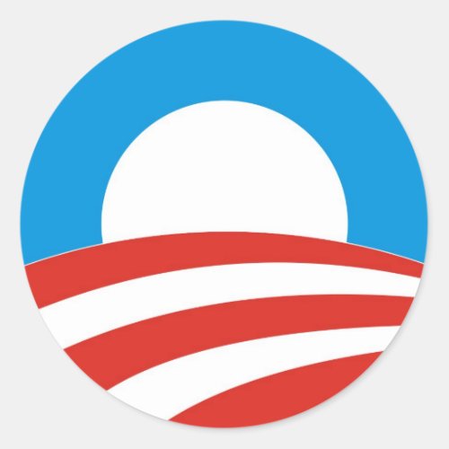 barack obama president usa logo elections 2012 classic round sticker