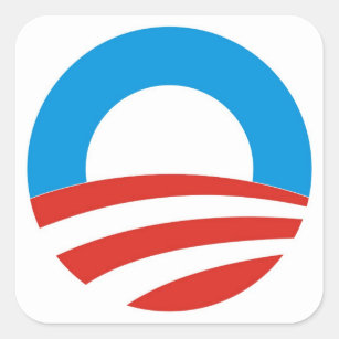 barack obama president usa logo elections 2012 square sticker