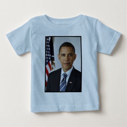 Barack Obama Presidential Portrait Baby T_Shirt