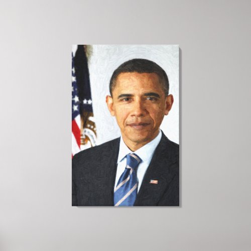 Barack Obama Presidential Portrait Canvas Print